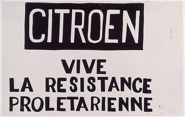 Resistance poster from May 1968 at Carnavalet Museum