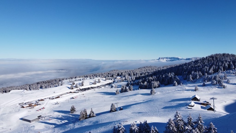 Semnoz mountain just outside Annecy, in winter