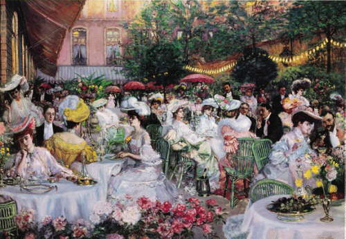 Ritz Paris Garden by Pierre-Georges Jeanniot, 1904