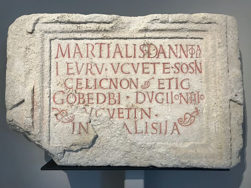 Gallic stone that mentions Alesia Gallic stone that mentions Alesia