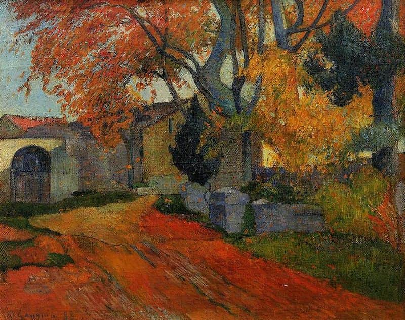 Painting together - Gauguin Van Gogh - inspired by one another by painting together - here Les Alyscamps in Arles