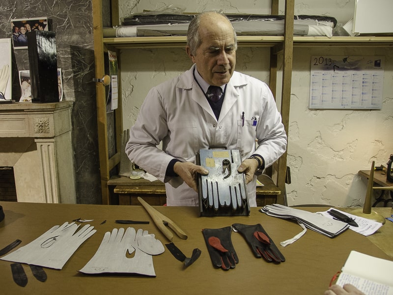 Jean Strazzeri, glove maker in Grenoble France