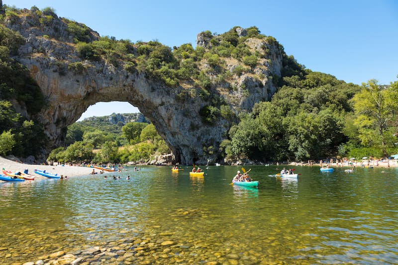 Canoeing in the Ardeche