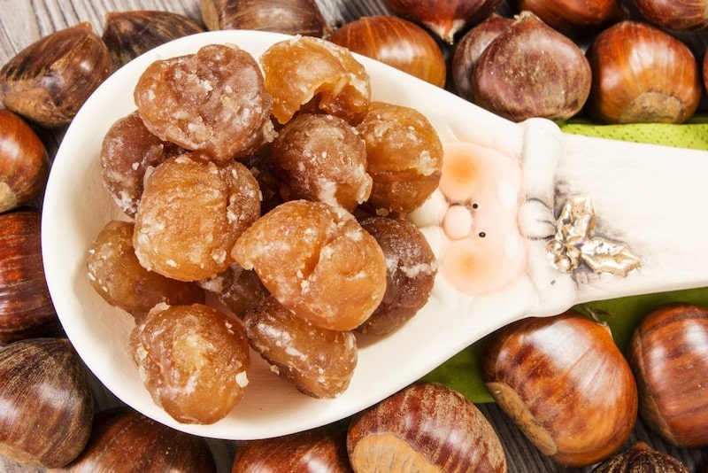 Marrons glacés, typical of the Ardeche in France