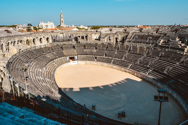 Nimes stadium or arena - one of the best France Roman ruins Nimes stadium or arena - one of the best France Roman ruins