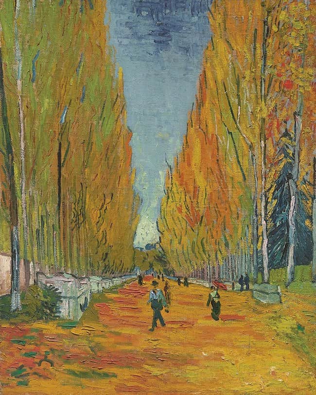Van Gogh painting of the Alyscamps in Arles, Provence Van Gogh painting of the Alyscamps in Arles, Provence
