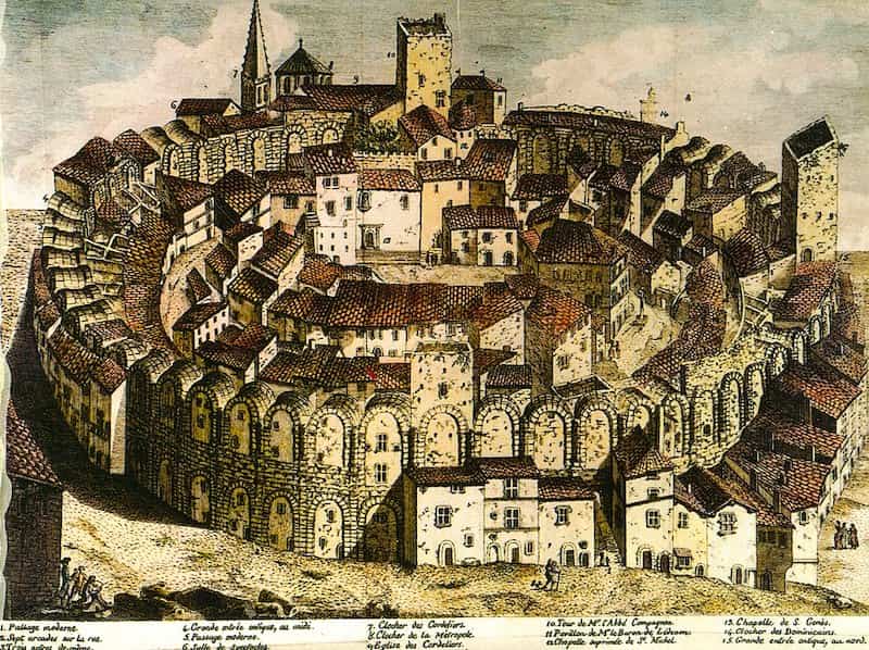 ancient Arles arena drawing ancient Arles arena drawing