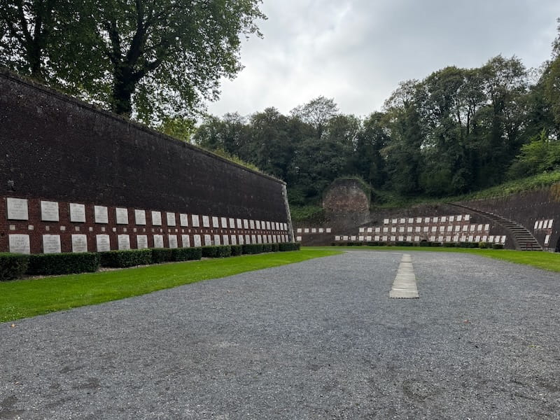 Plaques with the names of those executed by the Germans in the Arras Citadel