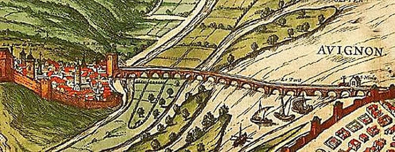 Avignon Bridge in medieval times