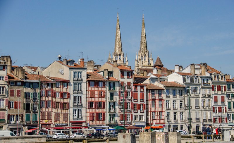 Buildings of Bayonne, capital of Basque France