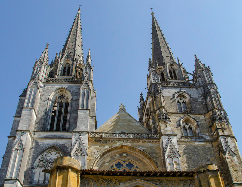 Towers of St Mary's Cathedral, Bayonne France Towers of St Mary's Cathedral, Bayonne France