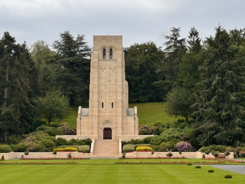 Memorial chapel at Aisne-American cemetery in northern France