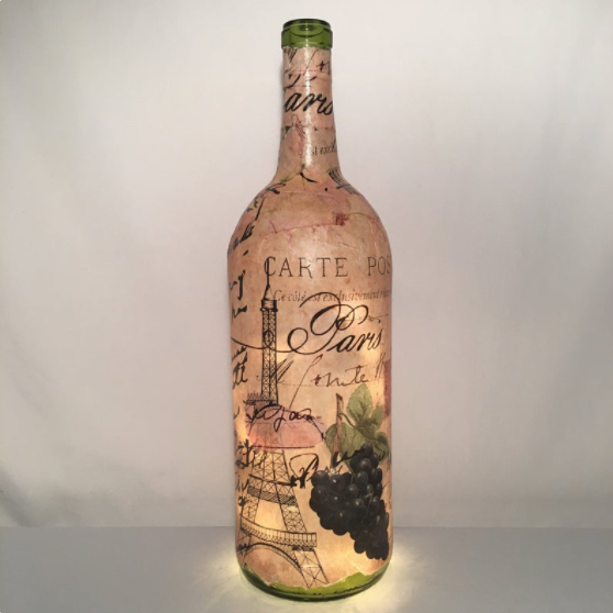 French bottle lamp