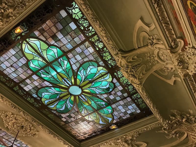 Bouillon Julien Paris stained glass ceiling 19th century