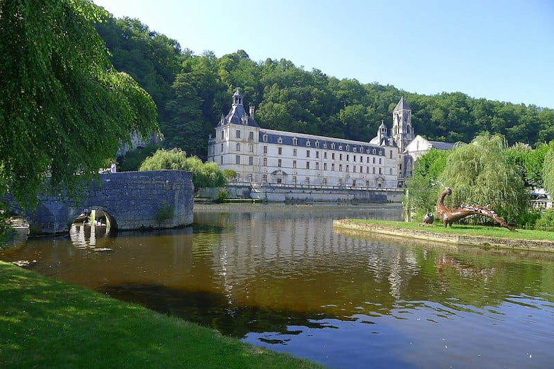 brantome abbey by the river