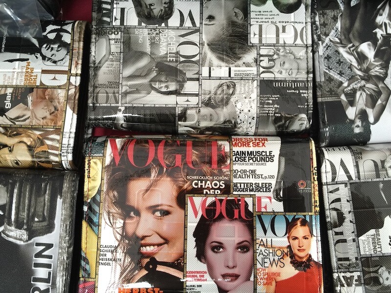 old magazines in a French brocante