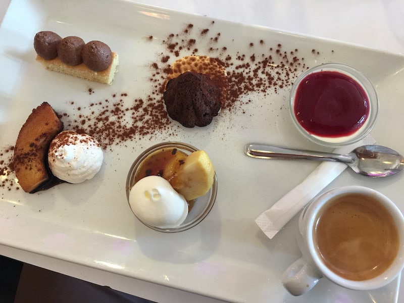 French desserts pastry tray - the Cafe Gourmand