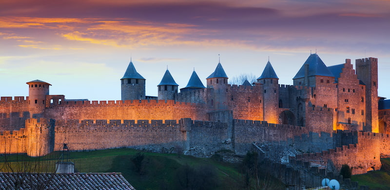 Walled city Carcassonne France