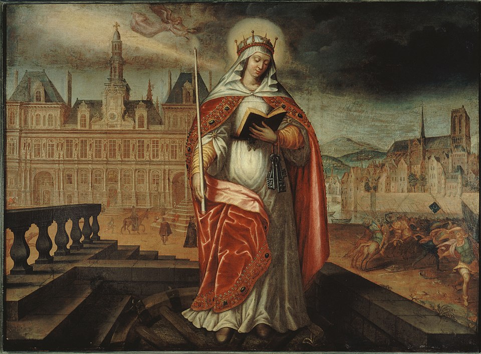 Painting of Sainte Genevieve at the Carnavalet Museum Paris
