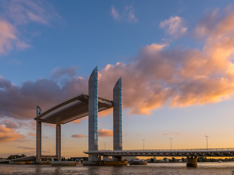 Pont Chaban-Delmas in the air, one of the Bordeaux France attractions