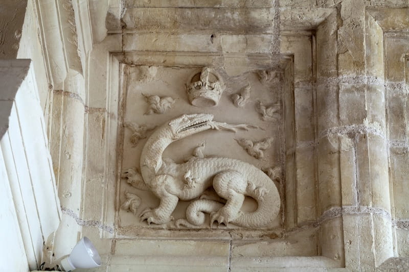 Salamander emblem Chambord castle in the Loire Valley
