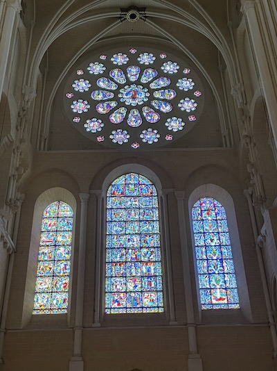 Stained glass windows at Chartres Cathedral