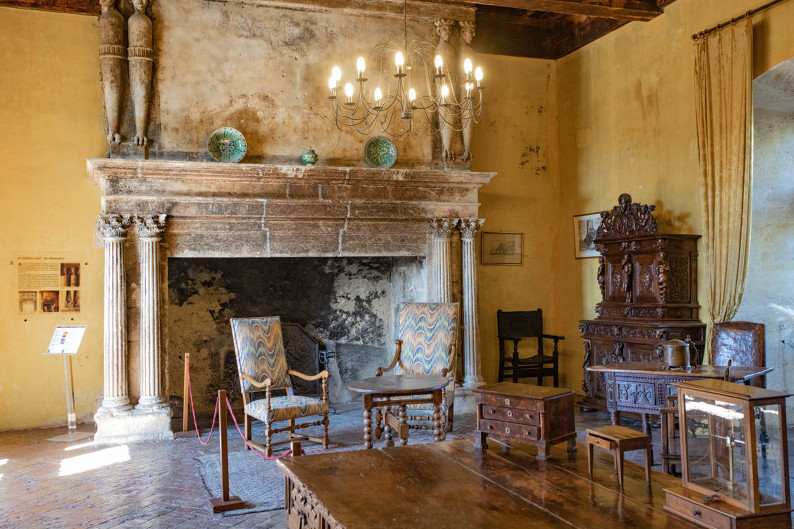 Interior of Lourmarin Castle Interior of Lourmarin Castle