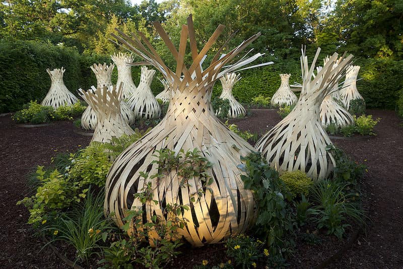 Modern display at garden festival of Chaumont-sur-Loire in the Loire Valley in France