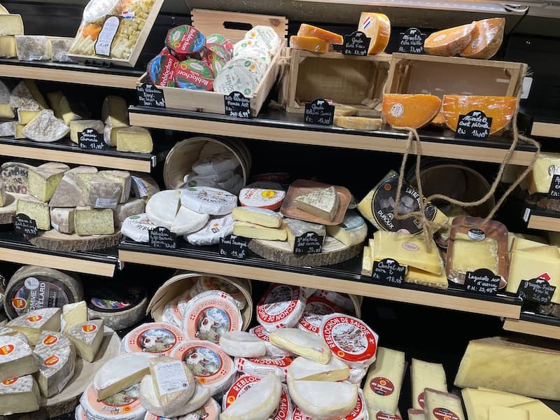 Cheese counter in France