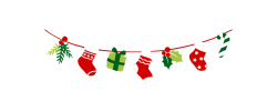 Christmas stockings garland Christmas stockings garland