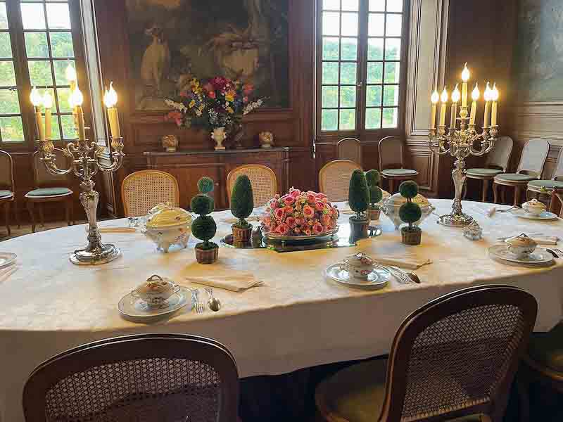 Chateau de Cirey dining room