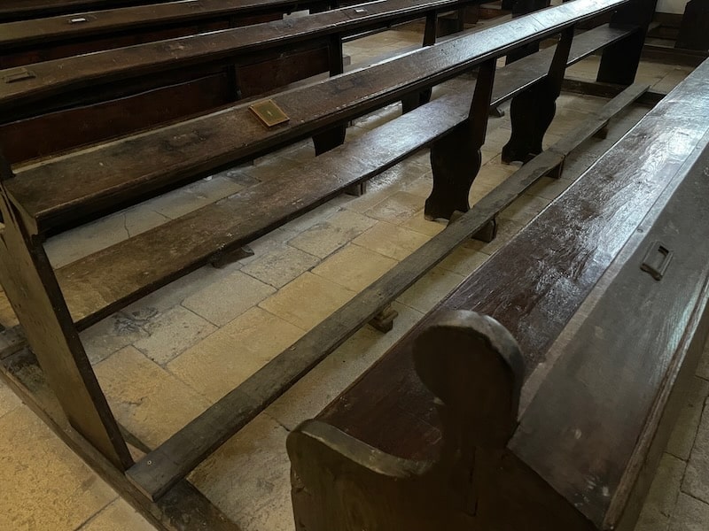 Church pew of De Gaulle family in Colombey Church pew of De Gaulle family in Colombey