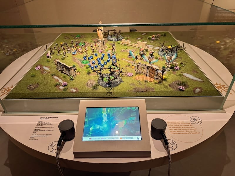 Warhammer games on display at Compiegne Figurines Museum
