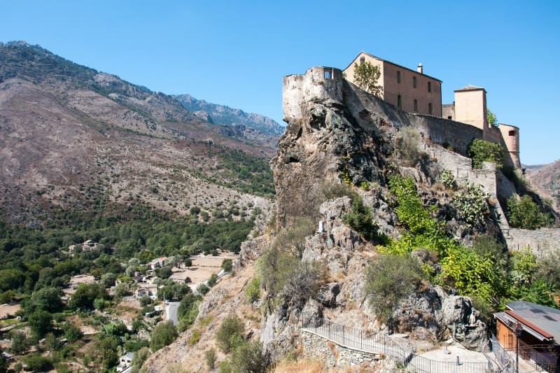 Village of Corte, Corsica, France Village of Corte, Corsica, France