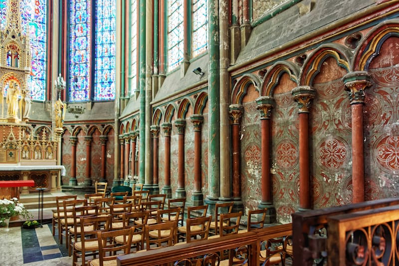 interior of Amiens Cathedral, one of the popular day trips out of Paris