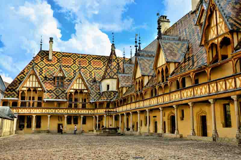 Hospices de Beaune, the former hospital, one of the popular places to visit outside Paris