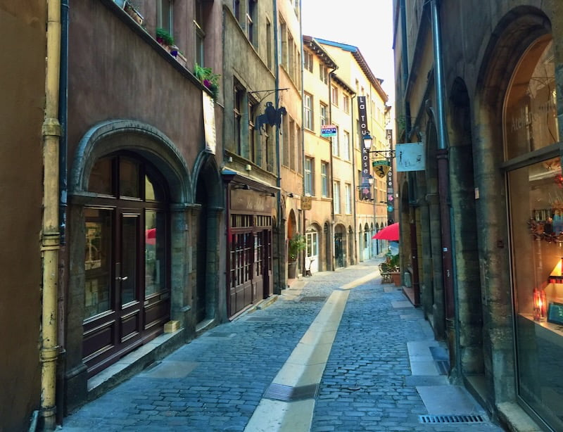 Streets of Old Lyon before the crowds arrive