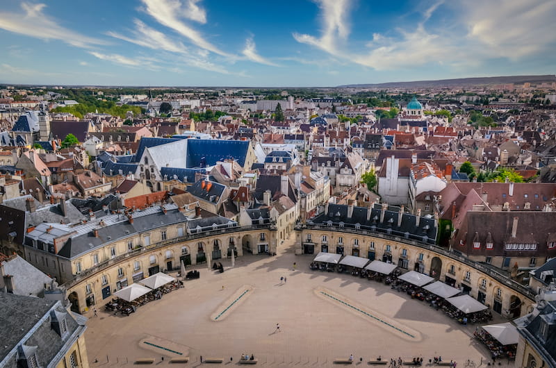 dijon place republique seen from above dijon place republique seen from above