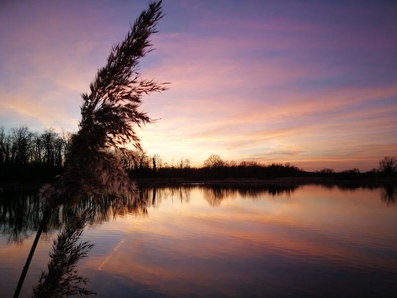 Sunset in the Dombes, not far from Lyon