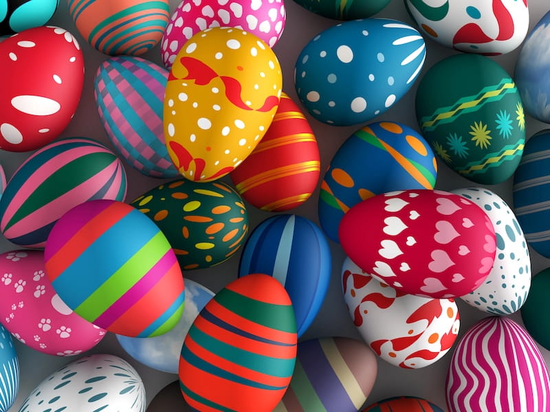 Colorful easter eggs Colorful easter eggs