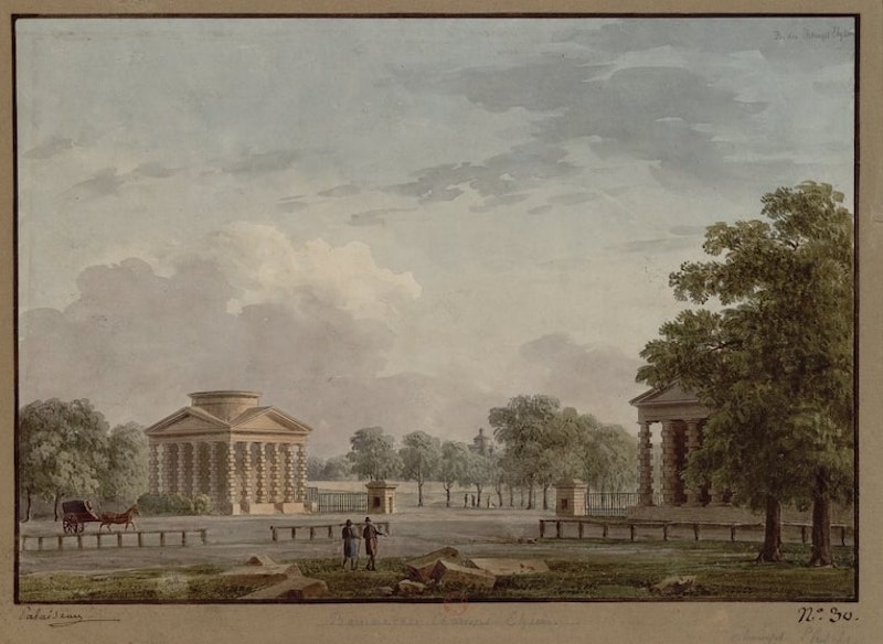 Toll houses on the Champs Elysees