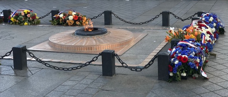 Eternal flame at tomb of the unknown soldier