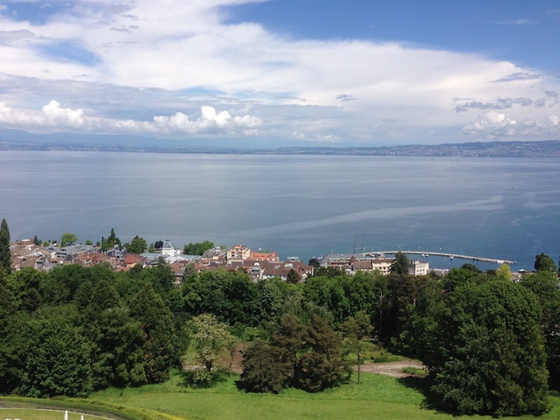 Evian-les-Bains from above
