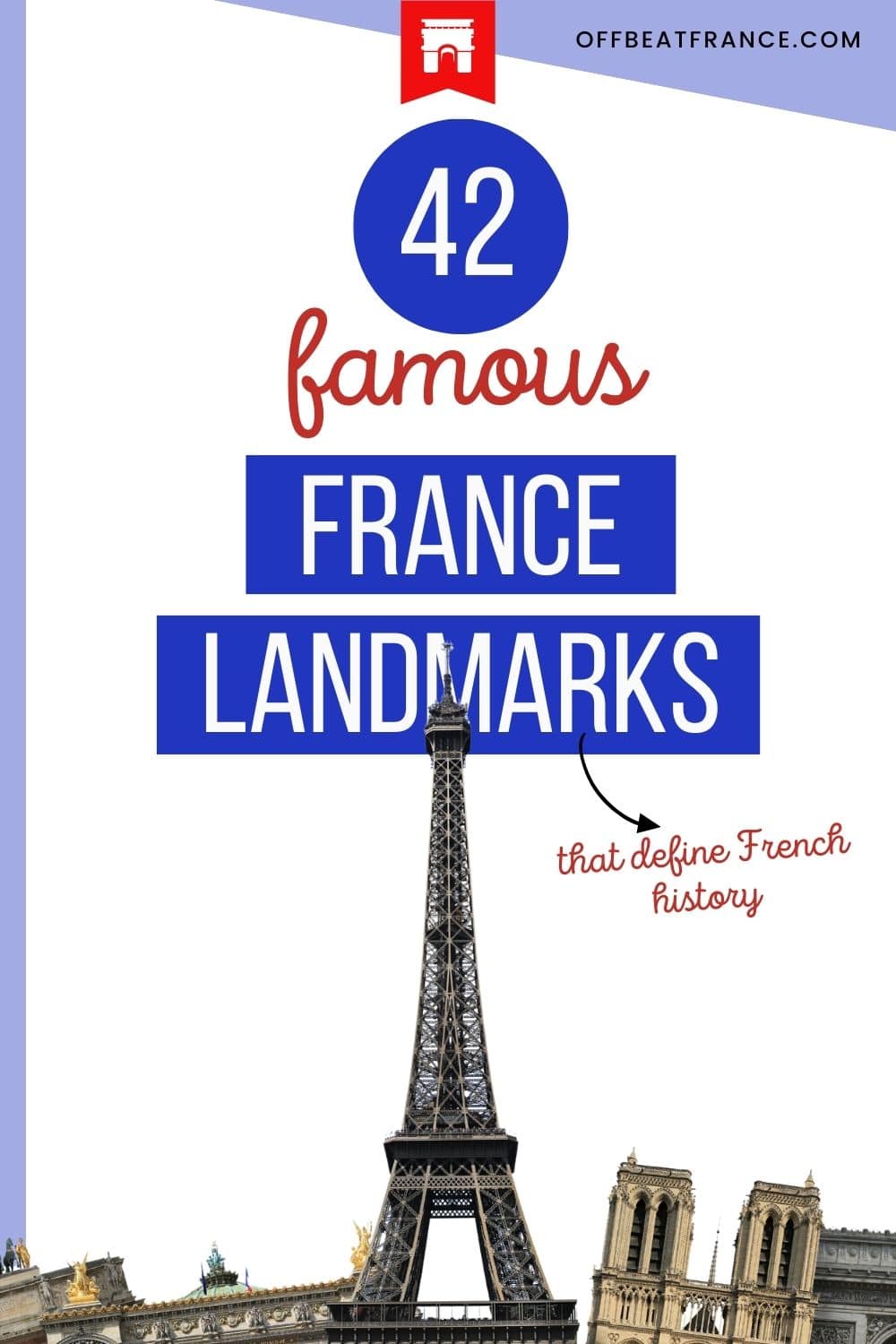 Famous French landmarks pin Famous French landmarks pin