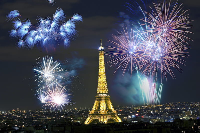 Fireworks in Paris for New Year's Eve