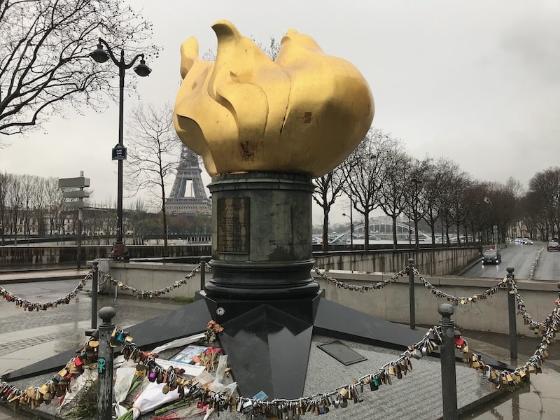 Freedom flame in Paris