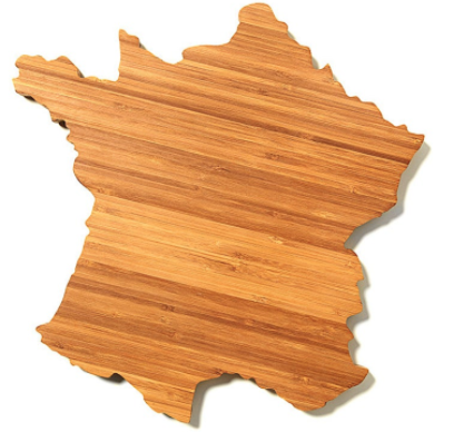 france-shaped chopping board or cheese board