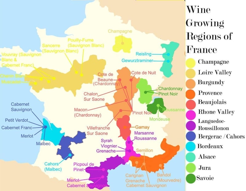 France wine map