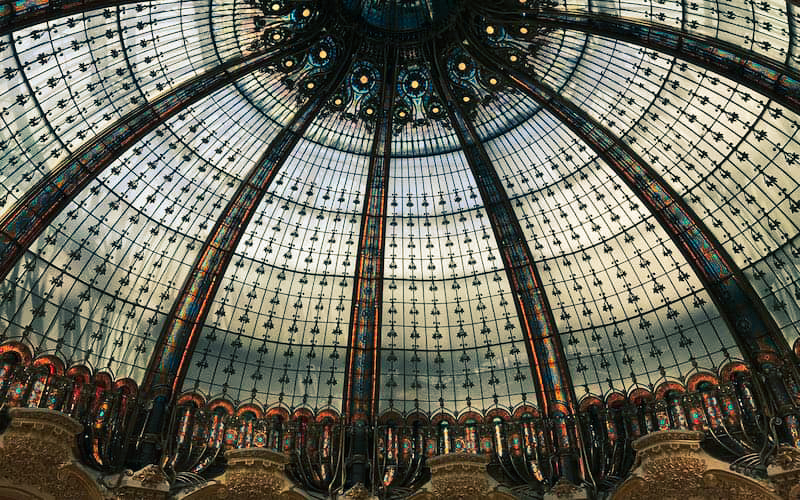 Galeries Lafayette dome - one of the places to see in Paris