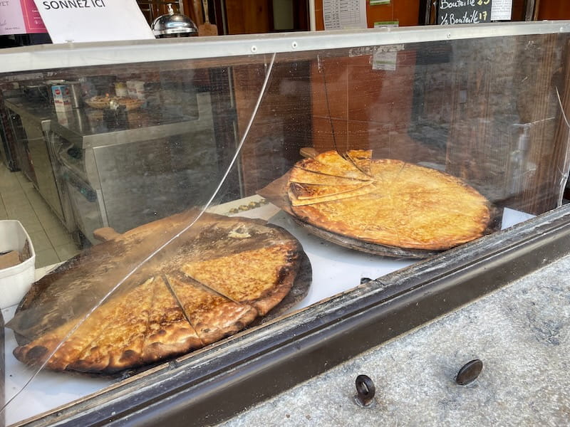 Galette de Perouges, final tart sliced for sale